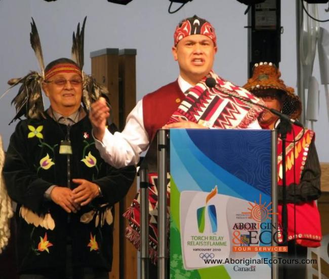  Tewanee Joseph was the executive director of the Four Host First Nations during the 2010 Winter Olympics. Many say the Indigenous participation during the Games was unprecedented. (Bill Graveland/The Canadian Press) 